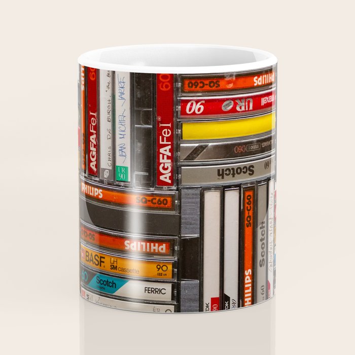 Music cassette stacks color  Coffee Mug Gallery Image 4