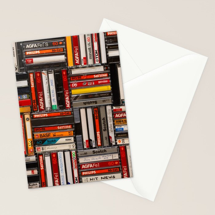 Music cassette stacks color  Stationery Card Gallery Image 2