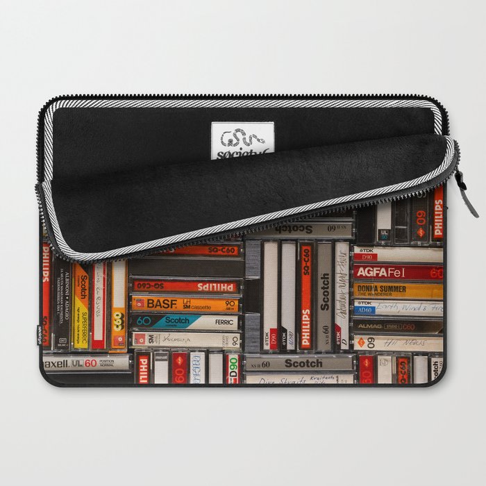Music cassette stacks color  Laptop Sleeve Gallery Image 2