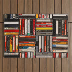 Music cassette stacks color  Outdoor Rug Gallery Image 1