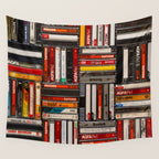 Music cassette stacks color  Wall Tapestry Gallery Image 4
