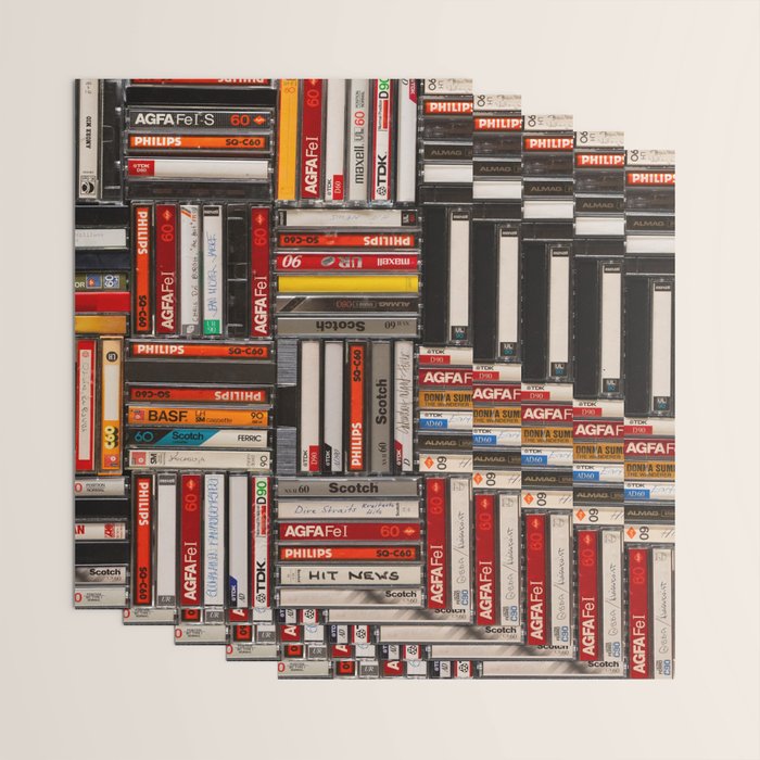 Music cassette stacks color  Wrapping Paper Gallery Image 3