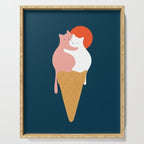 Cat Landscape 145: Strawberry & Vanilla Serving Tray Gallery Image 1