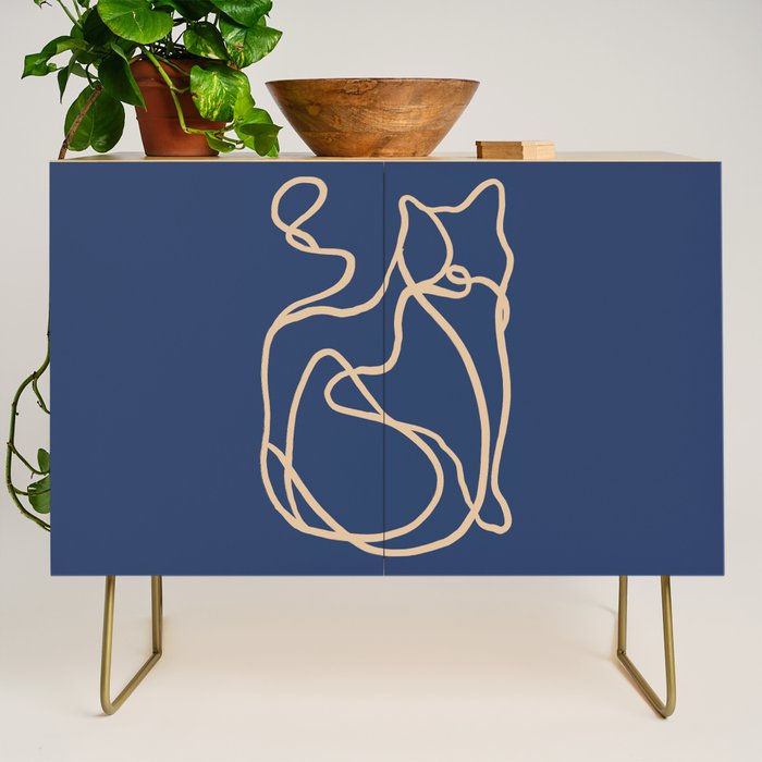 Abstract Line Art Cat 6 Credenza Gallery Image 1