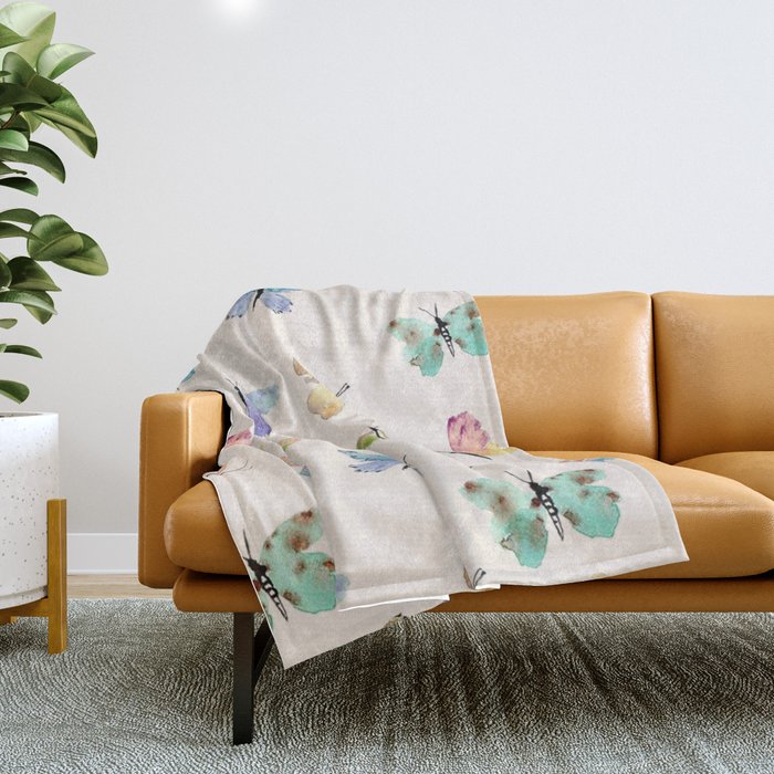 Beautiful Butterflies Throw Blanket Gallery Image 1