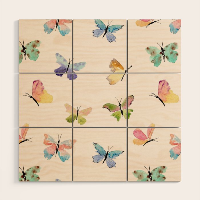 Beautiful Butterflies Wood Wall Art Gallery Image 1
