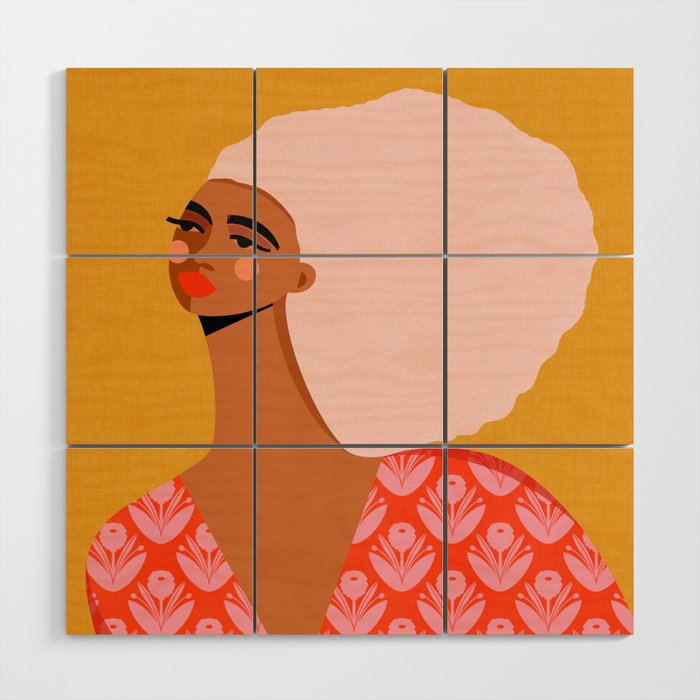 Pink Hair, Don't Care Wood Wall Art Gallery Image 1