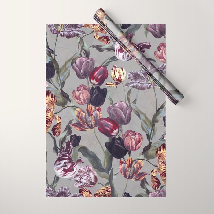 Magic Tulips Pattern Wrapping Paper Gallery Image 1