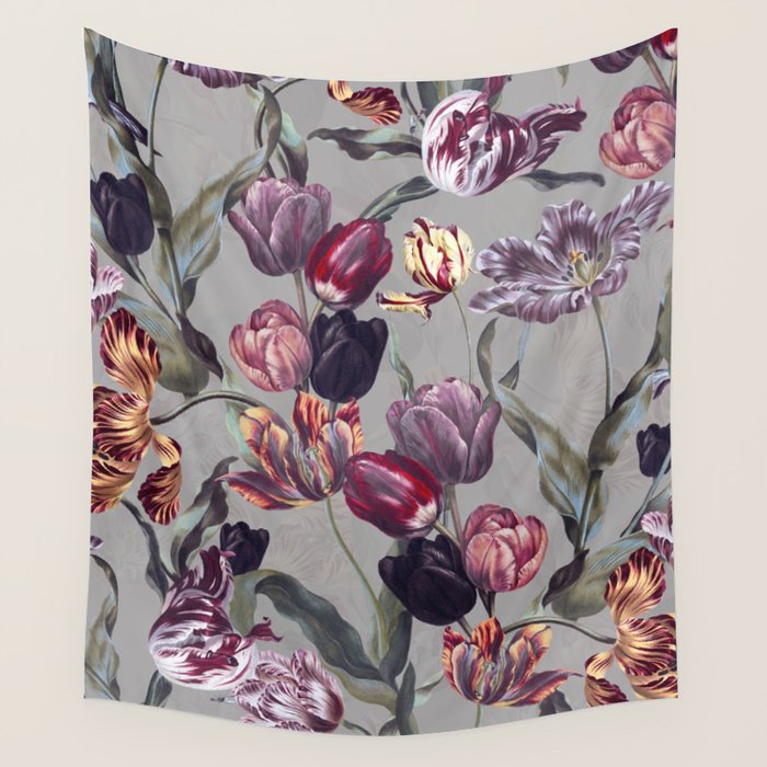 Magic Tulips Pattern Wall Tapestry Gallery Image 4