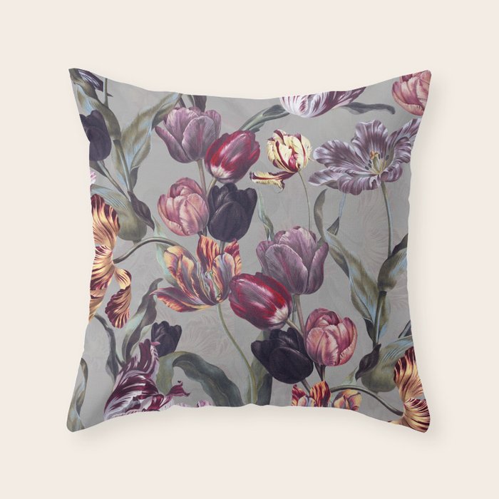 Magic Tulips Pattern Throw Pillow Gallery Image 6