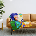 Sunshine Happy Girl Throw Blanket Gallery Image 1