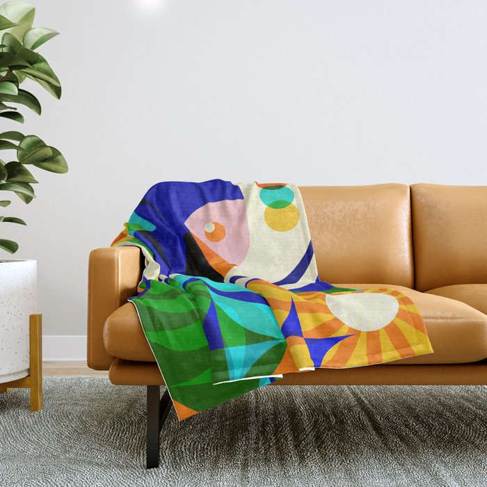 Sunshine Happy Girl Throw Blanket Gallery Image 1