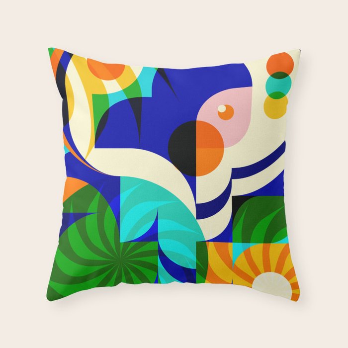 Sunshine Happy Girl Throw Pillow Gallery Image 1