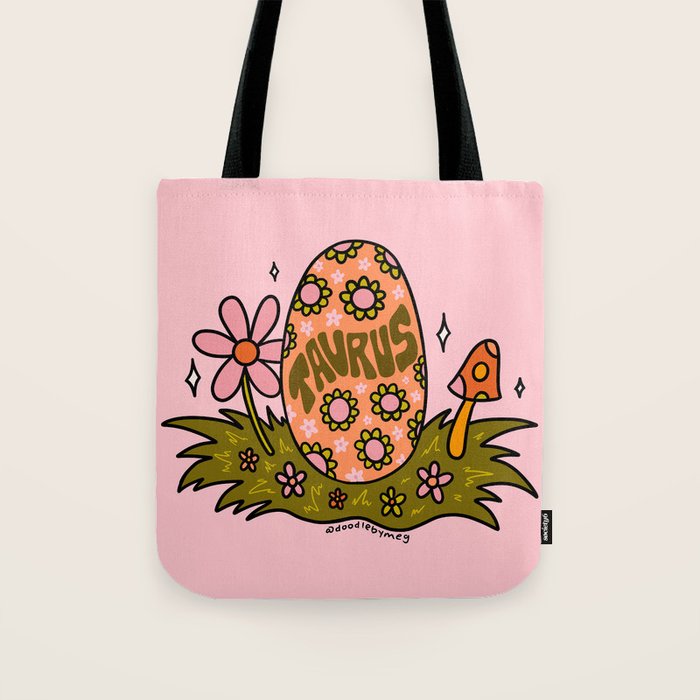 Taurus Easter Egg Tote Bag Gallery Image 1
