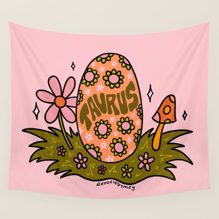 Taurus Easter Egg Wall Tapestry Gallery Image 4