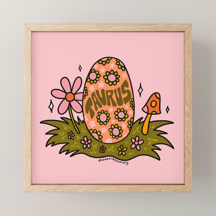 Taurus Easter Egg Mini Art Print Gallery Image 1
