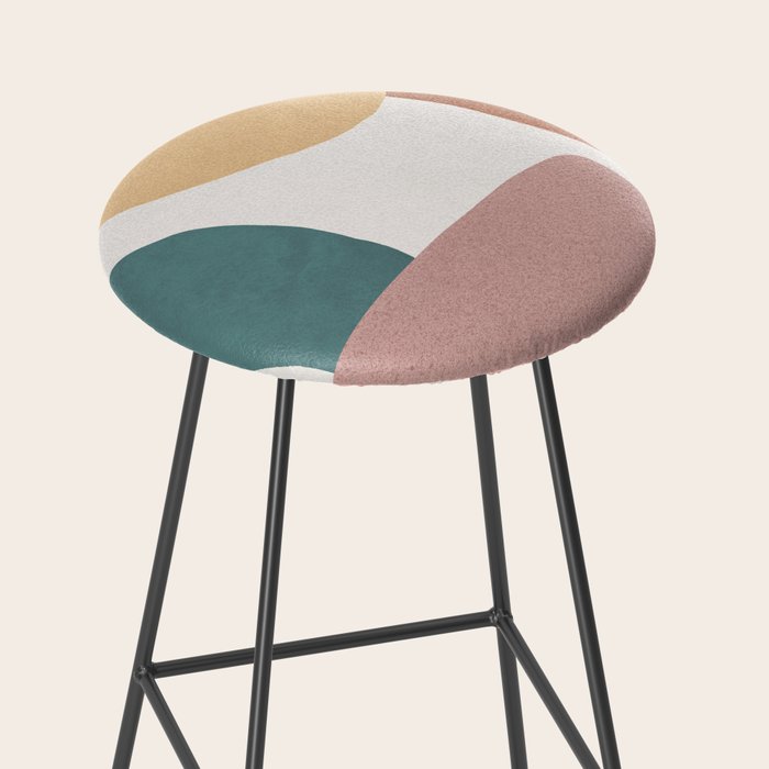 Abstract Earth 1-2 - Painted Shapes Stool Gallery Image 2