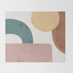 Abstract Earth 1-2 - Painted Shapes Throw Blanket Gallery Image 2
