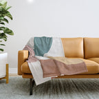 Abstract Earth 1-2 - Painted Shapes Throw Blanket Gallery Image 1