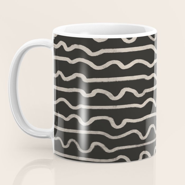 Noir: Mid Century Pattern Coffee Mug Gallery Image 3
