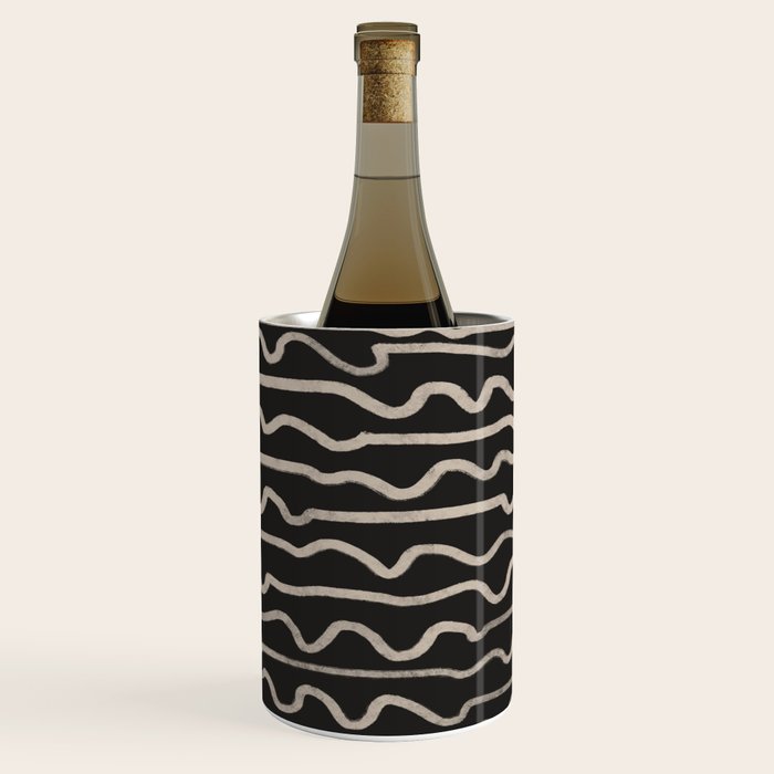 Noir: Mid Century Pattern Wine Chiller Gallery Image 1