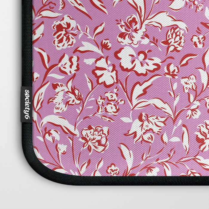 Painterly Florals - Red Orchid Laptop Sleeve Gallery Image 3