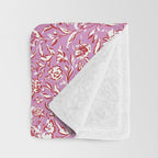 Painterly Florals - Red Orchid Throw Blanket Gallery Image 3