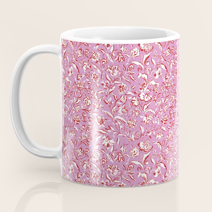 Painterly Florals - Red Orchid Coffee Mug Gallery Image 3