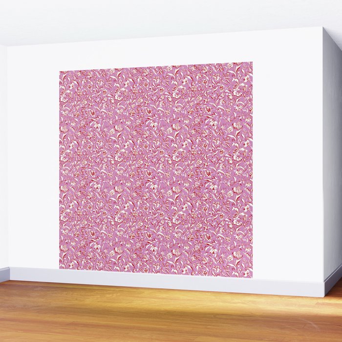 Painterly Florals - Red Orchid Wall Mural Gallery Image 2