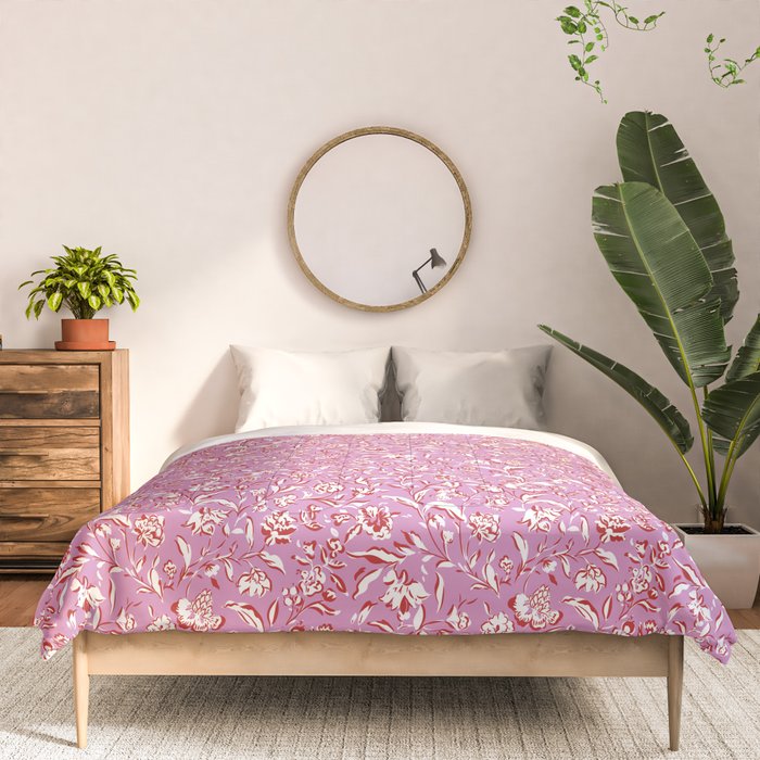 Painterly Florals - Red Orchid Comforter Gallery Image 3