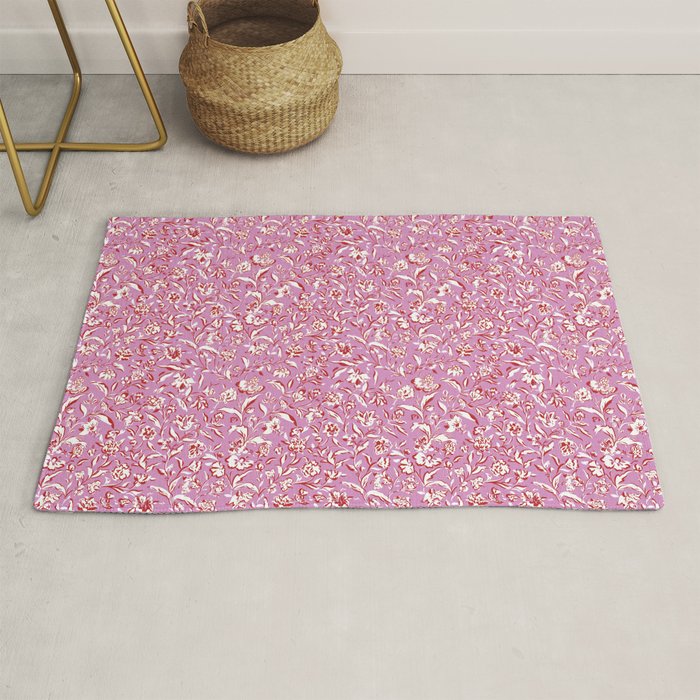 Painterly Florals - Red Orchid Rug Gallery Image 1