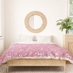 Painterly Florals - Red Orchid Duvet Cover Gallery Image 3