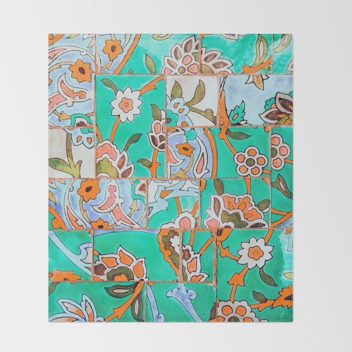 Floral Morocco Throw Blanket Gallery Image 2