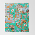 Floral Morocco Throw Blanket Gallery Image 2