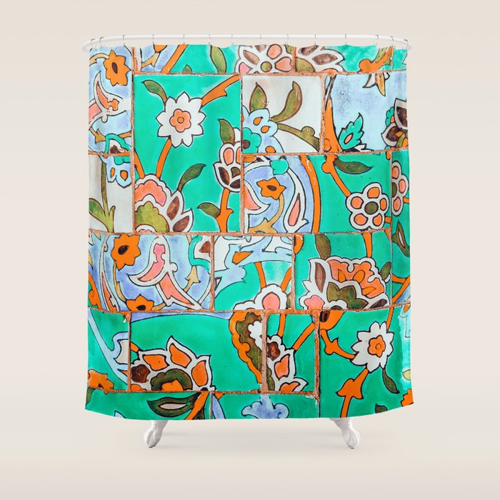 Floral Morocco Shower Curtain Gallery Image 1