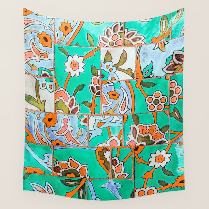 Floral Morocco Wall Tapestry Gallery Image 1
