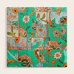 Floral Morocco Wood Wall Art Gallery Image 1