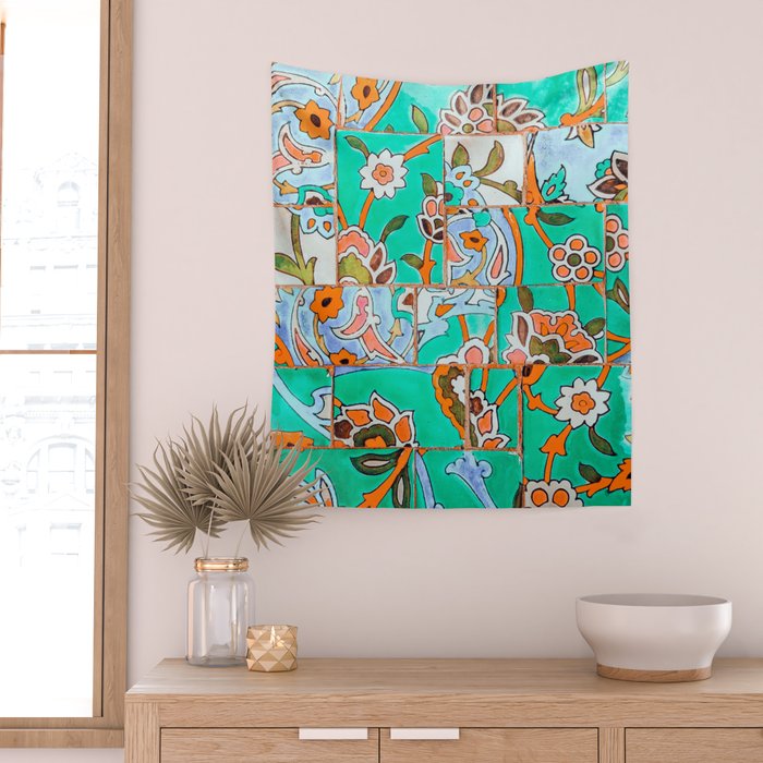 Floral Morocco Wall Tapestry Gallery Image 2