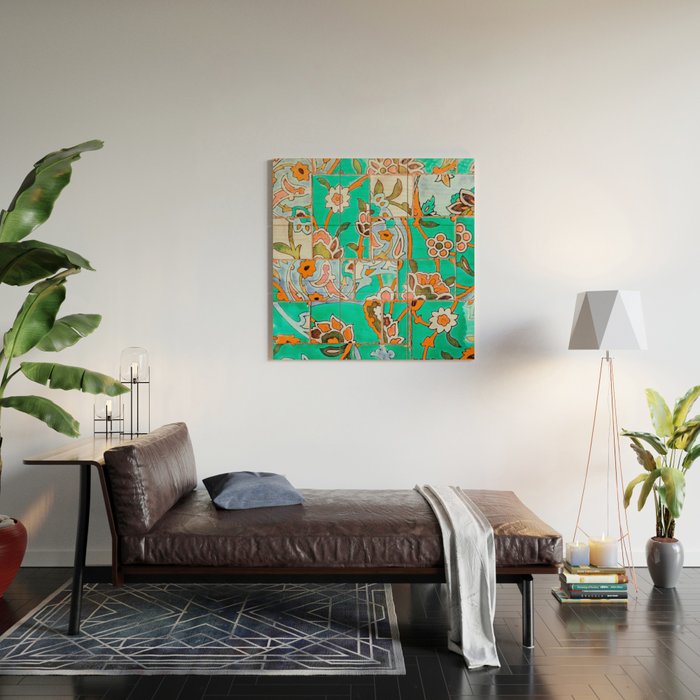 Floral Morocco Wood Wall Art Gallery Image 2
