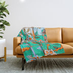 Floral Morocco Throw Blanket Gallery Image 1