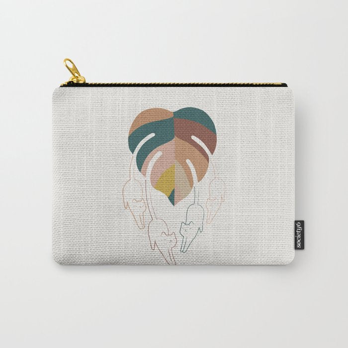 Cat and Plant 8 Carry All Pouch Gallery Image 1