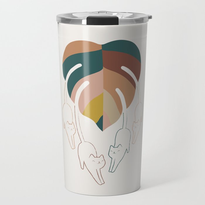 Cat and Plant 8 Travel Mug Gallery Image 1