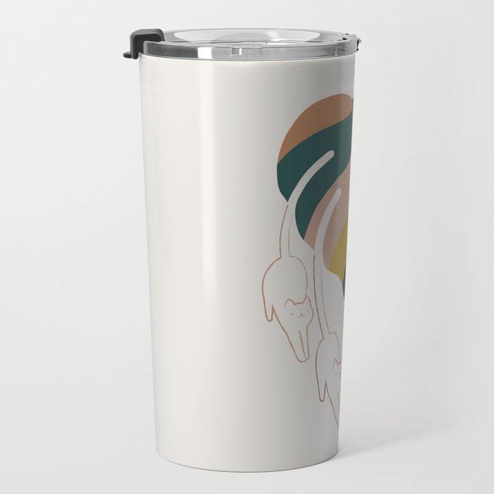 Cat and Plant 8 Travel Mug Gallery Image 3