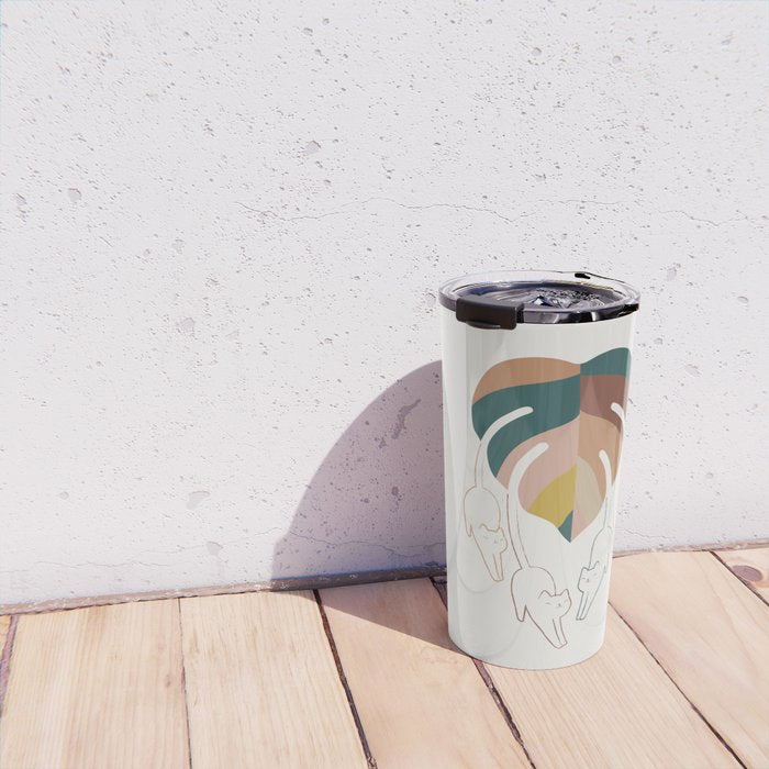 Cat and Plant 8 Travel Mug Gallery Image 4