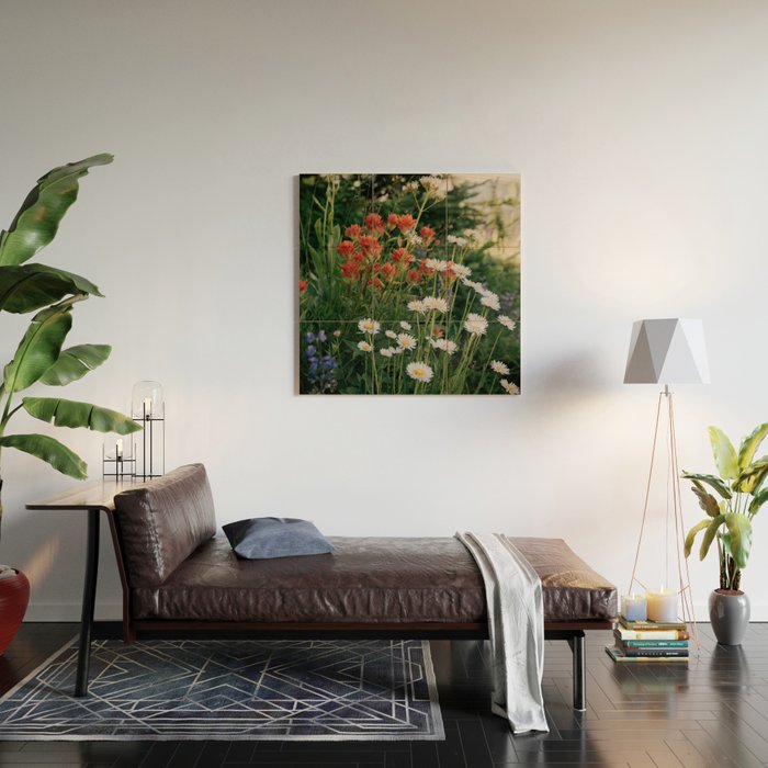 Wildflowers Wood Wall Art Gallery Image 2