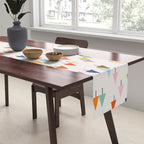 Pastel Triangle Trees: Cozy Winter Vibes with Modern Charm Table Runner Gallery Image 2