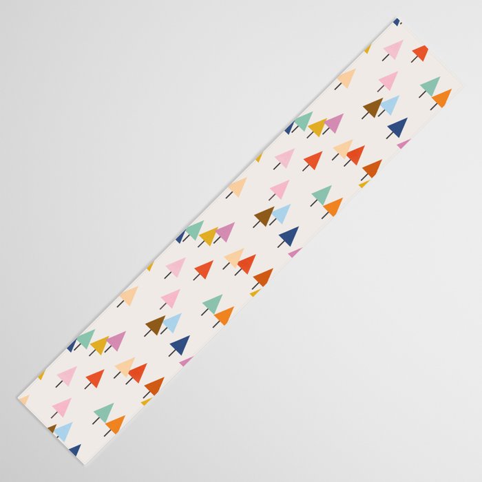 Pastel Triangle Trees: Cozy Winter Vibes with Modern Charm Table Runner Gallery Image 3
