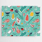 Backyard BBQ Aqua Jigsaw Puzzle Gallery Image 1