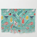 Backyard BBQ Aqua Wall Hanging Gallery Image 1