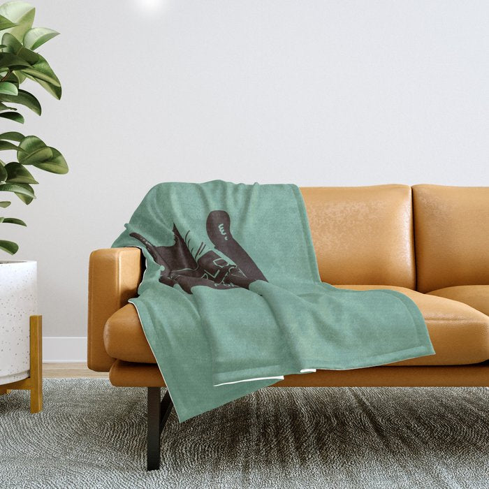World Domination for Cats (Green) Throw Blanket Gallery Image 1